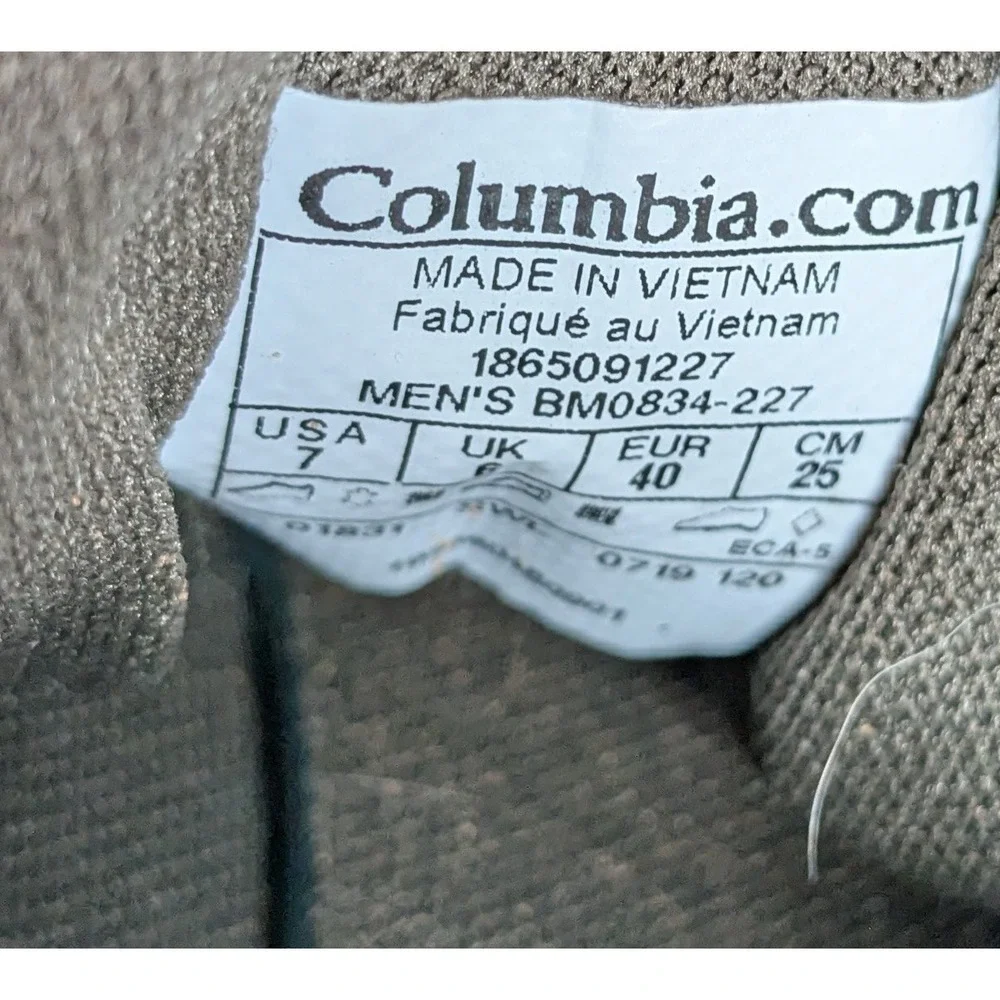 Columbia Men's Hiking Shoes With Omni-Grip Size‎ 7